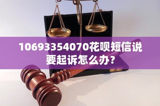 10693354070花呗短信说要起诉怎么办？