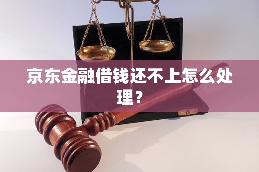 京东金融借钱还不上怎么处理？