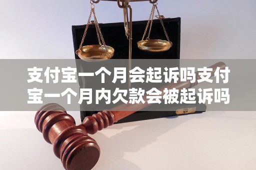 支付宝一个月会起诉吗支付宝一个月内欠款会被起诉吗