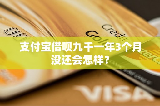 支付宝借呗九千一年3个月没还会怎样？