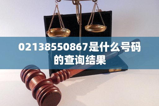 02138550867是什么号码的查询结果