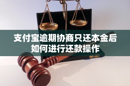 支付宝逾期协商只还本金后如何进行还款操作