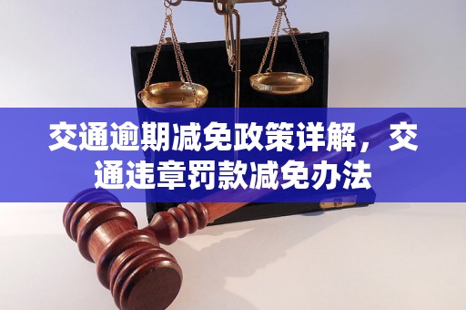 交通逾期减免政策详解，交通违章罚款减免办法