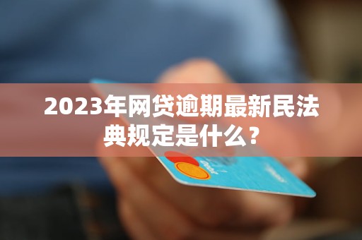 2023年网贷逾期最新民法典规定是什么？