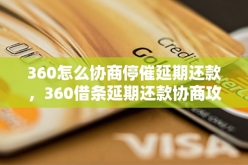 360怎么协商停催延期还款，360借条延期还款协商攻略