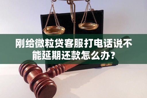 刚给微粒贷客服打电话说不能延期还款怎么办？