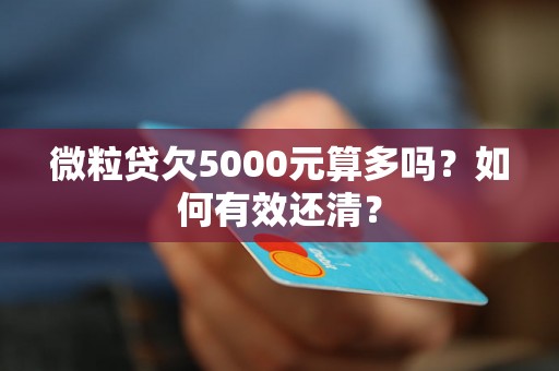 微粒贷欠5000元算多吗？如何有效还清？