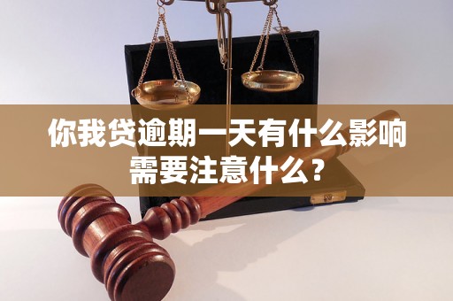 你我贷逾期一天有什么影响需要注意什么？