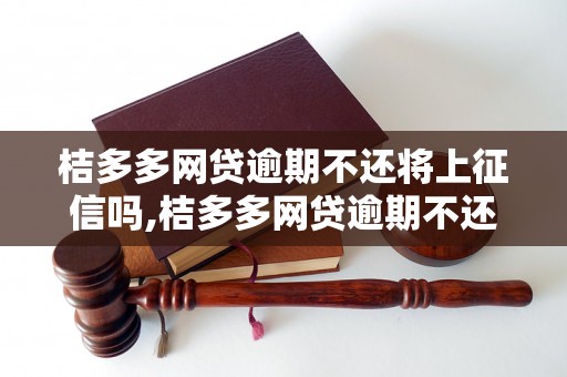 桔多多网贷逾期不还将上征信吗,桔多多网贷逾期不还后果严重吗