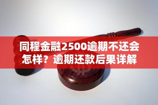 同程金融2500逾期不还会怎样？逾期还款后果详解