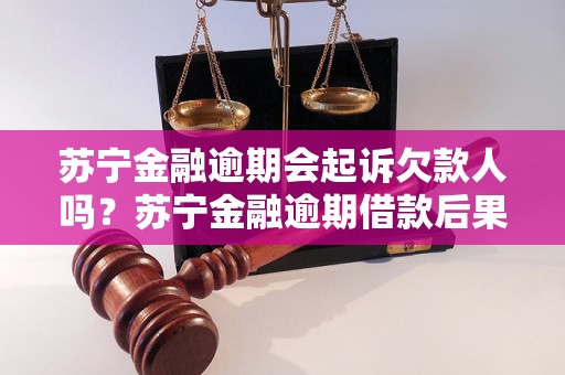 苏宁金融逾期会起诉欠款人吗？苏宁金融逾期借款后果解析