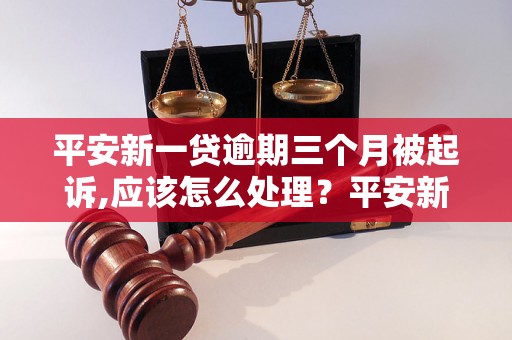 平安新一贷逾期三个月被起诉,应该怎么处理？平安新一贷逾期被起诉后的解决方法