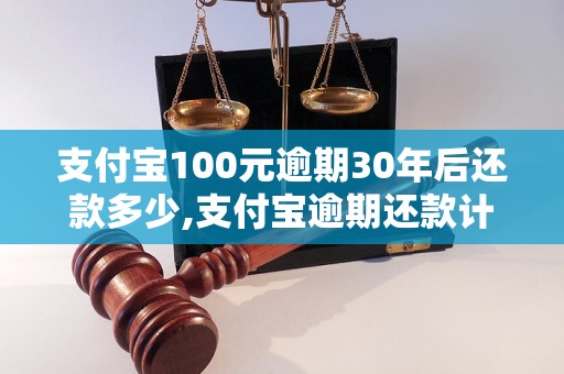 支付宝100元逾期30年后还款多少,支付宝逾期还款计算公式