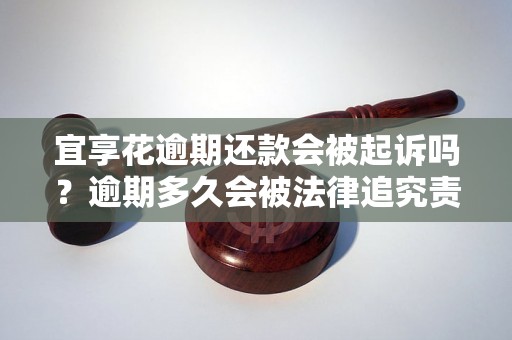 宜享花逾期还款会被起诉吗？逾期多久会被法律追究责任