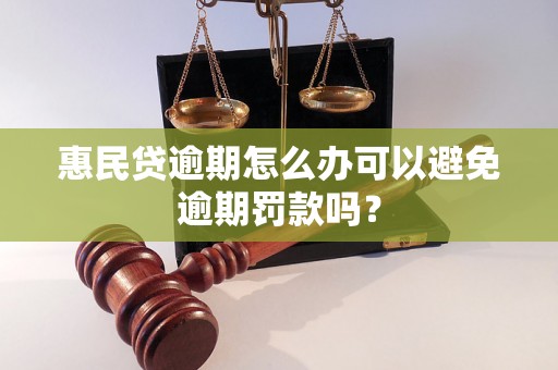 惠民贷逾期怎么办可以避免逾期罚款吗？