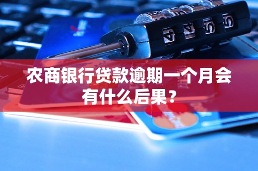 农商银行贷款逾期一个月会有什么后果？