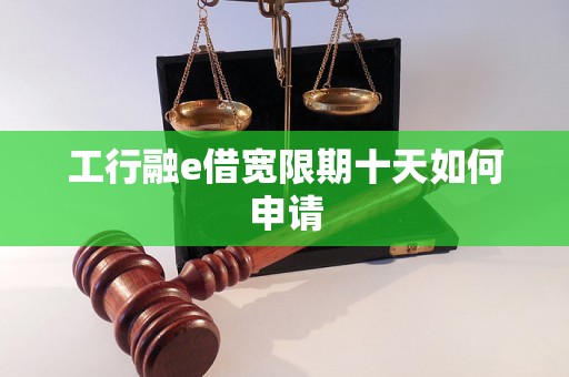 工行融e借宽限期十天如何申请