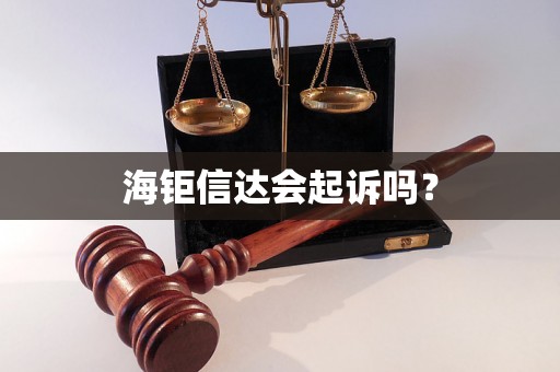 海钜信达会起诉吗？