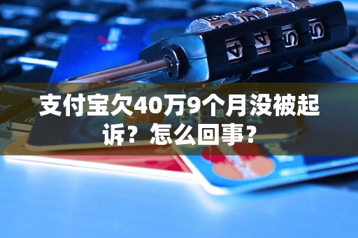 支付宝欠40万9个月没被起诉？怎么回事？