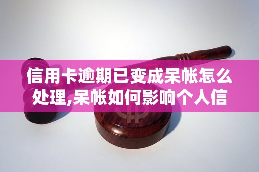 信用卡逾期已变成呆帐怎么处理,呆帐如何影响个人信用记录