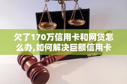 欠了170万信用卡和网贷怎么办,如何解决巨额信用卡和网贷债务