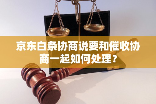 京东白条协商说要和催收协商一起如何处理？