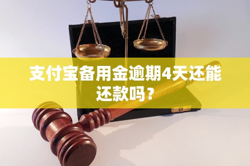 支付宝备用金逾期4天还能还款吗？