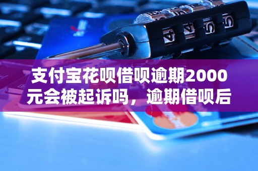 支付宝花呗借呗逾期2000元会被起诉吗，逾期借呗后果严重吗