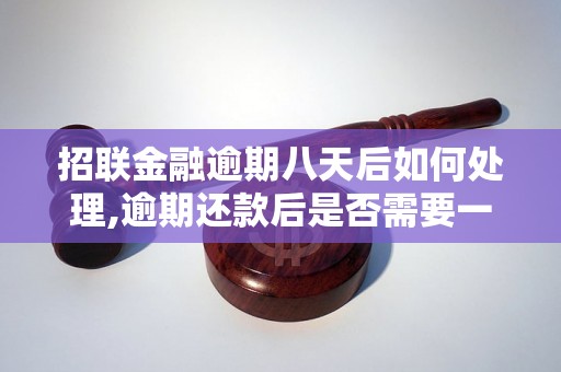 招联金融逾期八天后如何处理,逾期还款后是否需要一次性还清