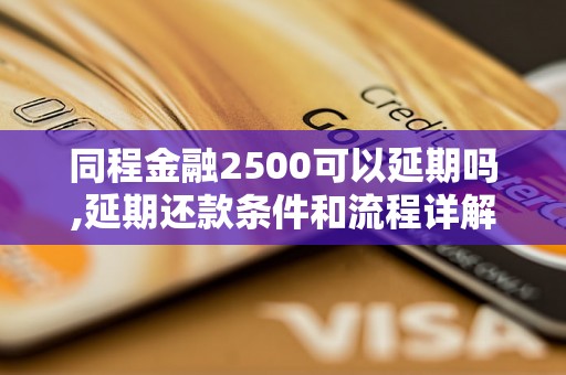 同程金融2500可以延期吗,延期还款条件和流程详解