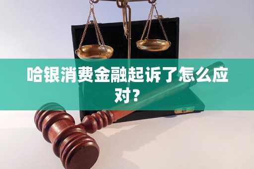 哈银消费金融起诉了怎么应对？