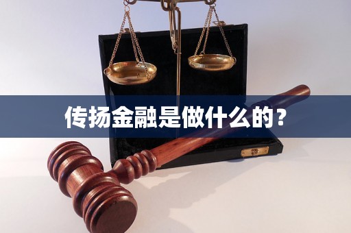 传扬金融是做什么的？