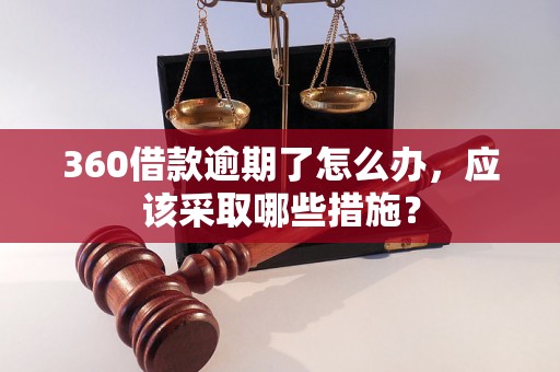 360借款逾期了怎么办，应该采取哪些措施？