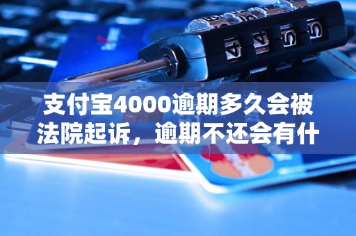 支付宝4000逾期多久会被法院起诉，逾期不还会有什么后果