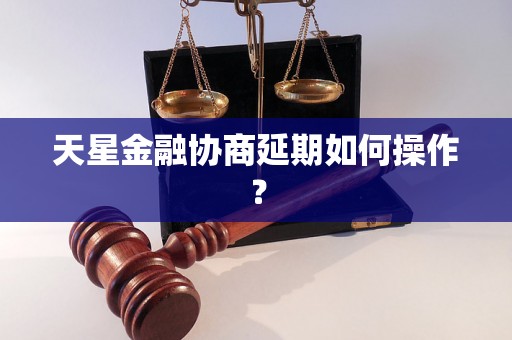 天星金融协商延期如何操作？