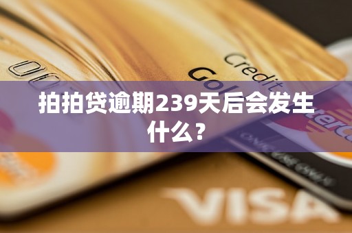 拍拍贷逾期239天后会发生什么？