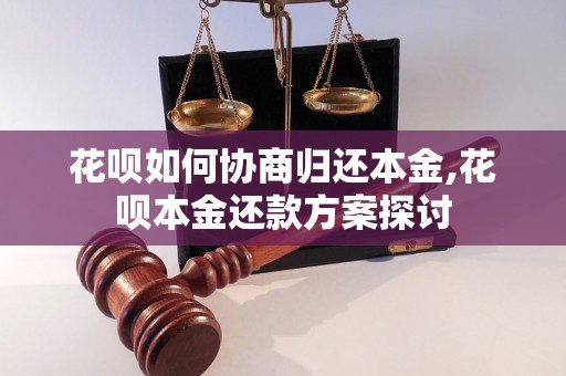 花呗如何协商归还本金,花呗本金还款方案探讨