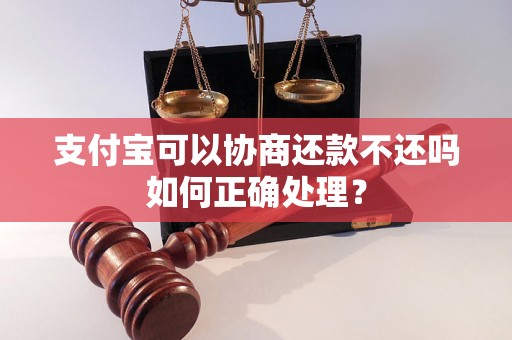 支付宝可以协商还款不还吗如何正确处理？