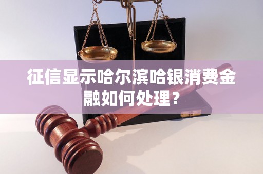 征信显示哈尔滨哈银消费金融如何处理？