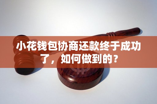 小花钱包协商还款终于成功了，如何做到的？