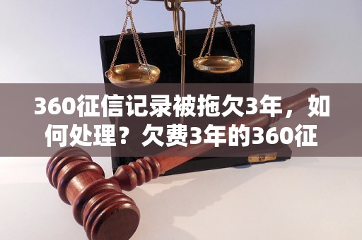 360征信记录被拖欠3年，如何处理？欠费3年的360征信后果严重吗？