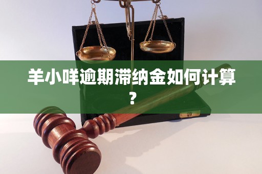 羊小咩逾期滞纳金如何计算？