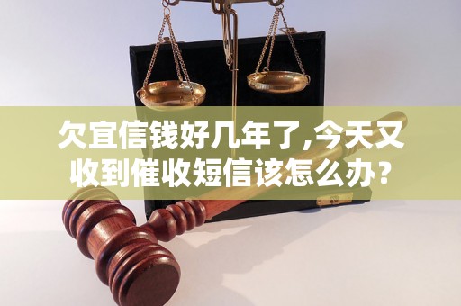 欠宜信钱好几年了,今天又收到催收短信该怎么办？