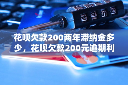 花呗欠款200两年滞纳金多少，花呗欠款200元逾期利息计算