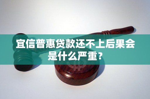 宜信普惠贷款还不上后果会是什么严重？