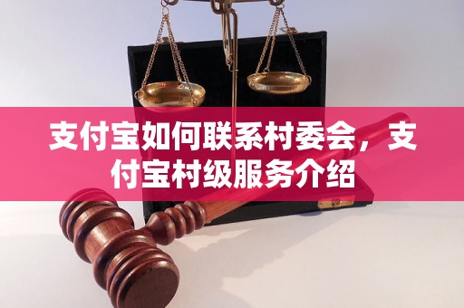 支付宝如何联系村委会，支付宝村级服务介绍