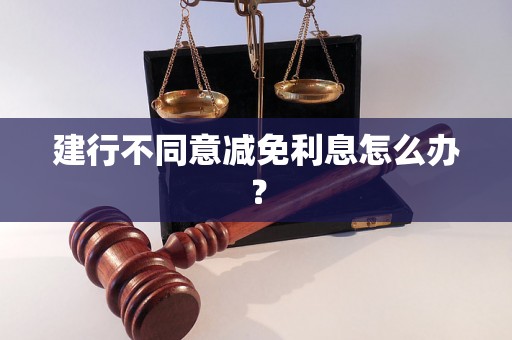 建行不同意减免利息怎么办？