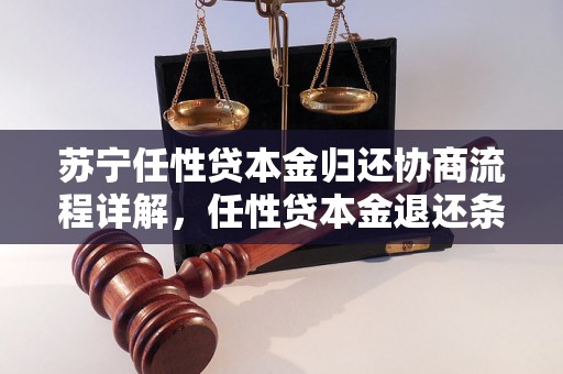 苏宁任性贷本金归还协商流程详解，任性贷本金退还条件解析