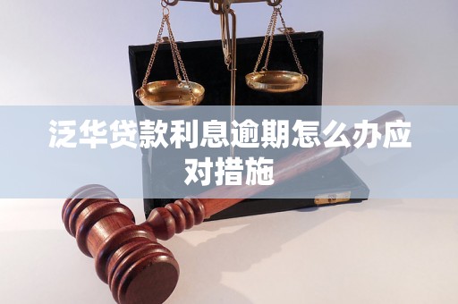 泛华贷款利息逾期怎么办应对措施