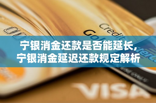 宁银消金还款是否能延长,宁银消金延迟还款规定解析